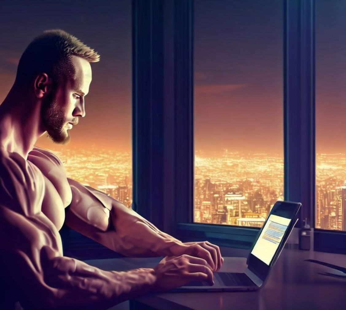 Businessman using the web app